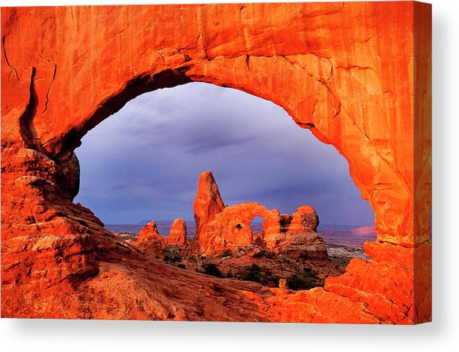 National Parks Canvas Print featuring the photograph Arches National Park by Mark Miller