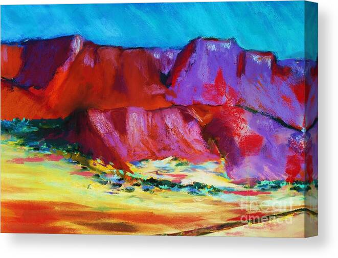 Arizona Canvas Print featuring the pastel Arizona by Melinda Etzold