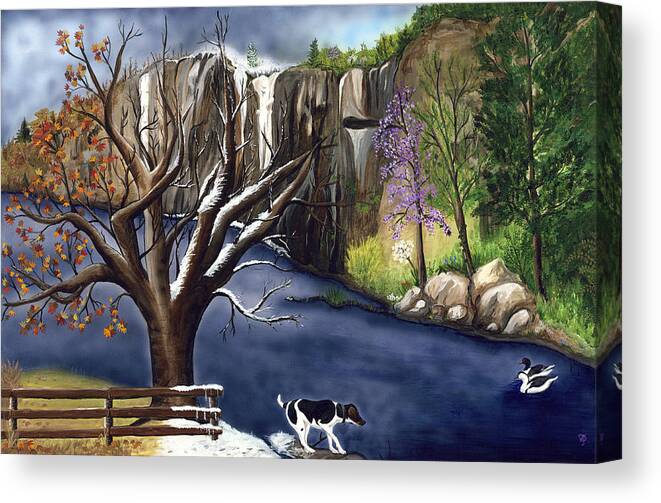 Spring Canvas Print featuring the painting Arkansas Seasonal Glory by Patty Vicknair