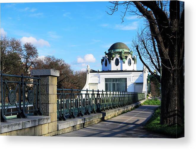  Vienna Canvas Print featuring the photograph Art Deco Pavillon by Christian Slanec