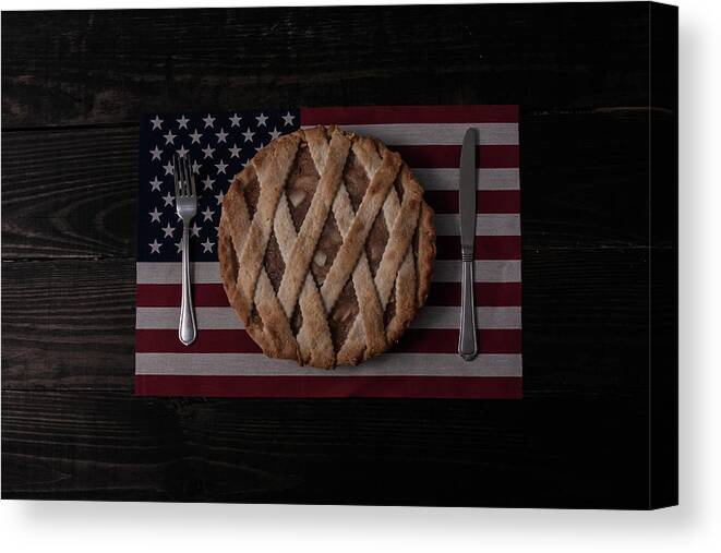 Apple Pie Canvas Print featuring the photograph As American As Dessert by Eugene Campbell