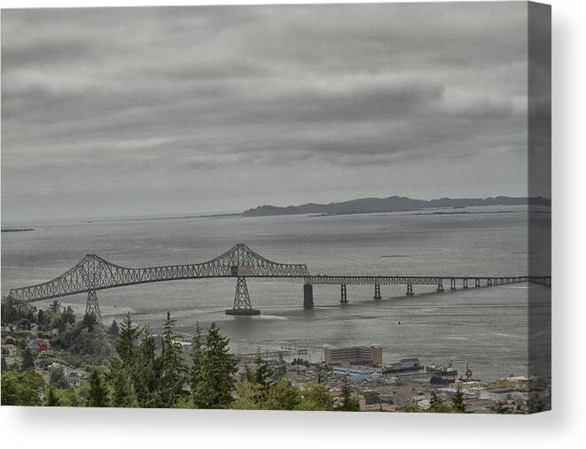 Astoria Canvas Print featuring the photograph Astoria, Gateway to Oregon by Tom Kelly