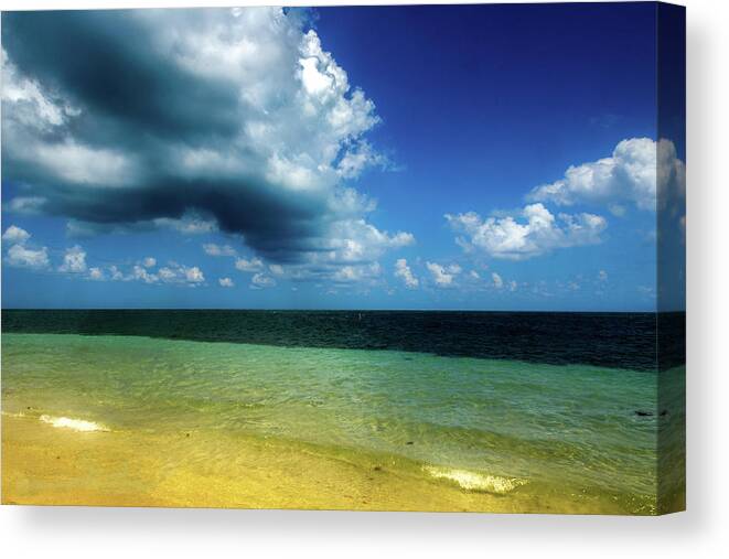 Key Biscane Canvas Print featuring the photograph At the beach of Key Biscane by Wolfgang Stocker