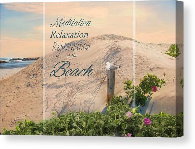 Beach Canvas Print featuring the photograph At The Beach by Robin-Lee Vieira