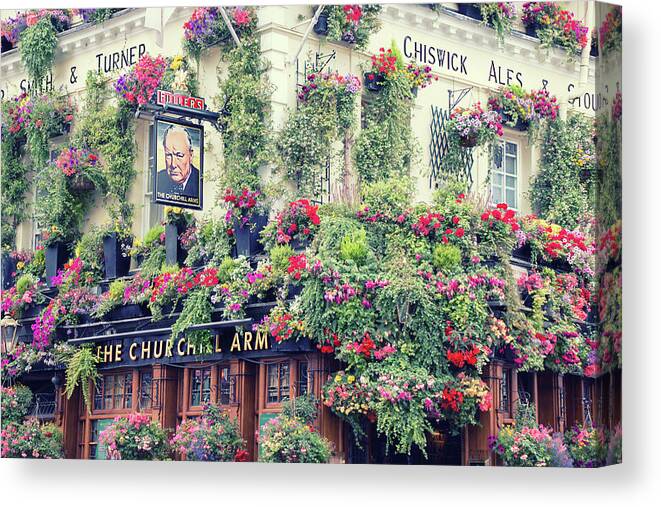London Canvas Print featuring the photograph At The Corner Of Campden Street by Iryna Goodall