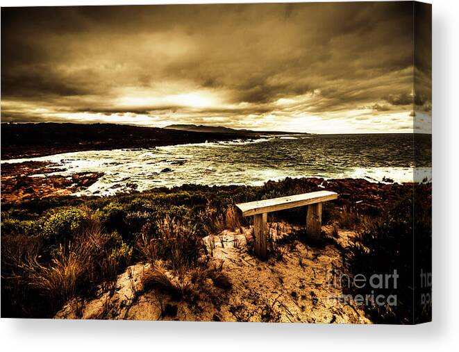 Atmosphere Canvas Print featuring the photograph Atmospheric beach artwork by Jorgo Photography