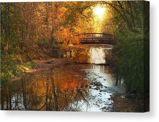 River Canvas Print featuring the photograph Autumn Over Furnace Run by Rob Blair
