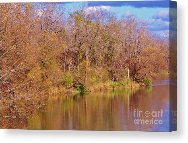 Nature Canvas Print featuring the photograph Autumn Reflections by Reb Frost