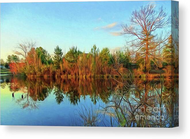 Reflections Canvas Print featuring the photograph Autumn Reflections by Sue Melvin