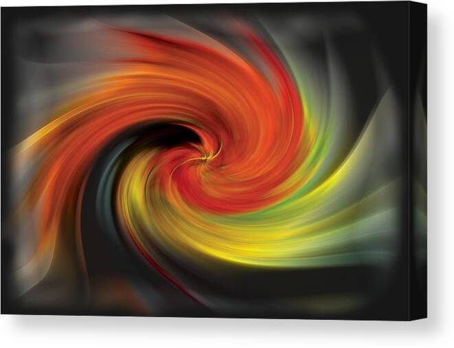 Abstract Canvas Print featuring the photograph Autumn Swirl by Debra and Dave Vanderlaan