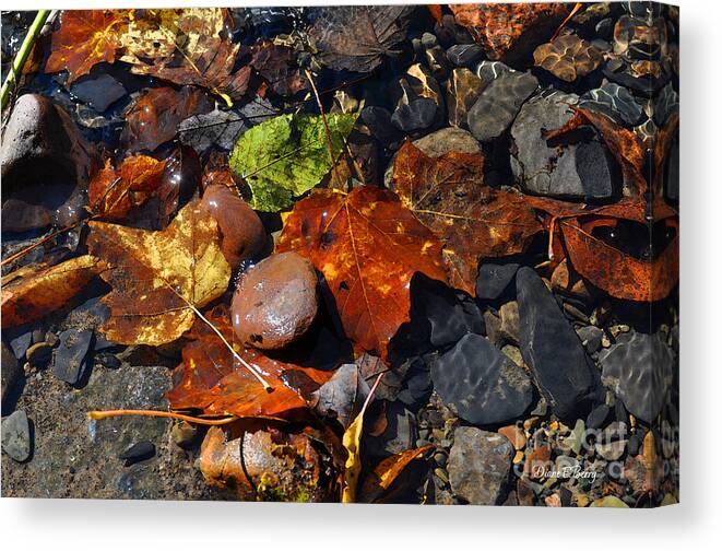 Diane Berry Canvas Print featuring the painting Autumn Water Colors by Diane E Berry