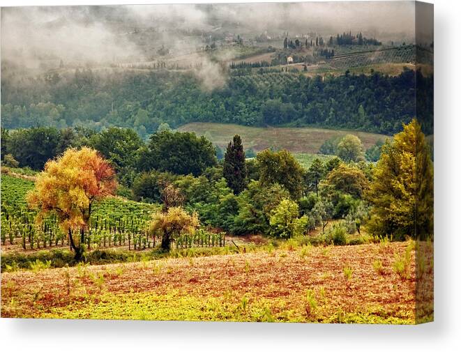 Fall Canvas Print featuring the photograph Autumnal hills by Silvia Ganora