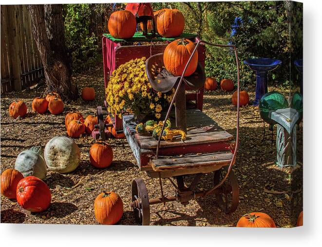 Fall Canvas Print featuring the photograph Autumn's Trolley by Alana Thrower