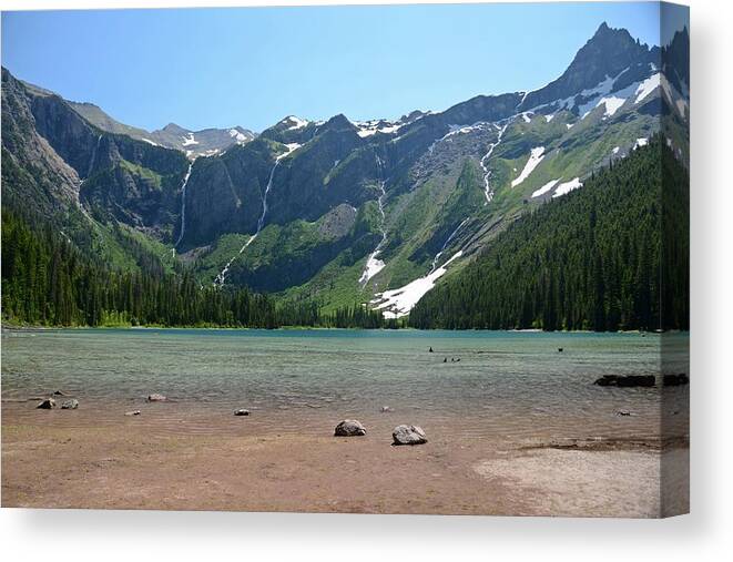 Glacier National Park Canvas Print featuring the photograph Avalanche Lake by Cassie Marie Photography