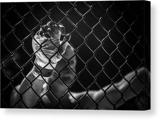 Mma Canvas Print featuring the photograph Awaiting The Decision by Ray Congrove