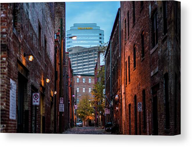 Alley Canvas Print featuring the photograph Back Alley View by Doug Ash