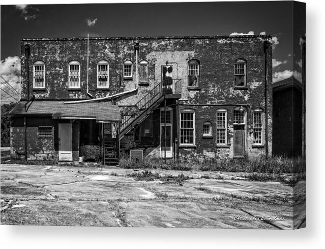 Christopher Holmes Photography Canvas Print featuring the photograph Back Lot - BW by Christopher Holmes