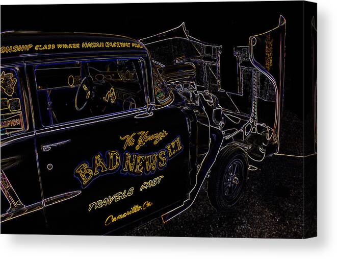 Chevy Canvas Print featuring the digital art Bad News Travels Fast by Darrell Foster