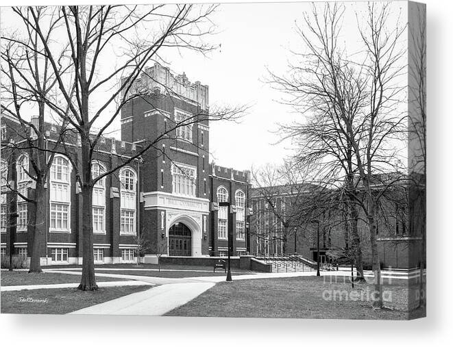 Ball State University Canvas Print featuring the photograph Ball State University Ball Gymnasium by University Icons