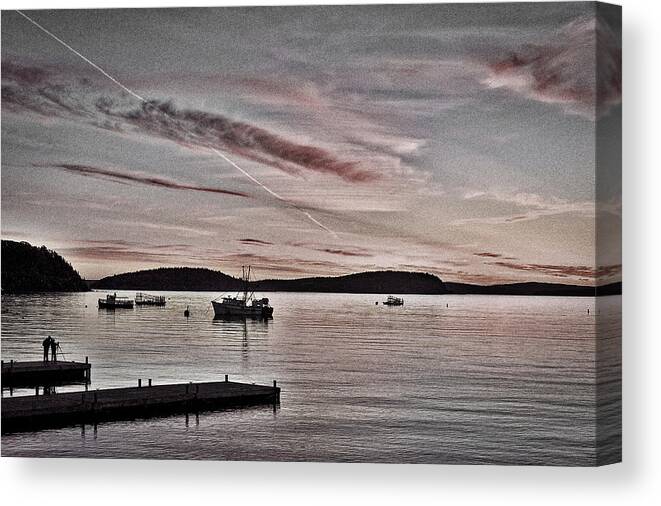 Outdoor Canvas Print featuring the photograph Bar Harbor Sunrise - Maine #3 by Stuart Litoff