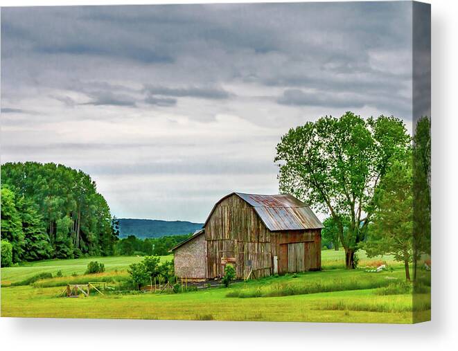 Bliss Canvas Print featuring the photograph Barn in Bliss Township by Bill Gallagher