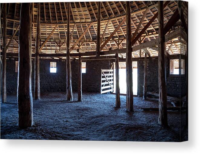 Barns Canvas Print featuring the photograph Barn Moments by Steven Clark
