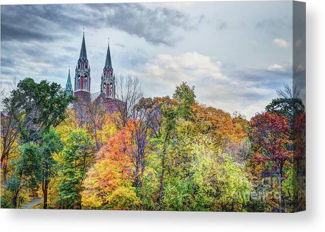 Christ Canvas Print featuring the photograph Basilica of Holy Hill National Shrine of Mary by Deborah Klubertanz