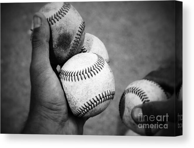 Baseball Canvas Print featuring the photograph Batting Practice by Leah McPhail