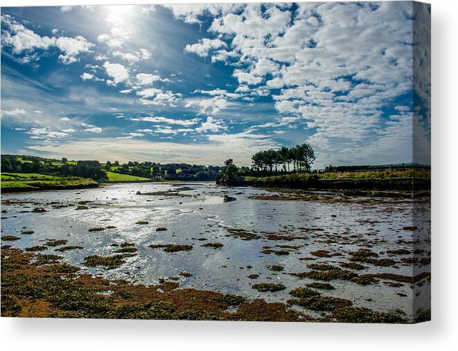 Ireland Canvas Print featuring the photograph Bay at Low Tide in Clonakilty in Ireland by Andreas Berthold