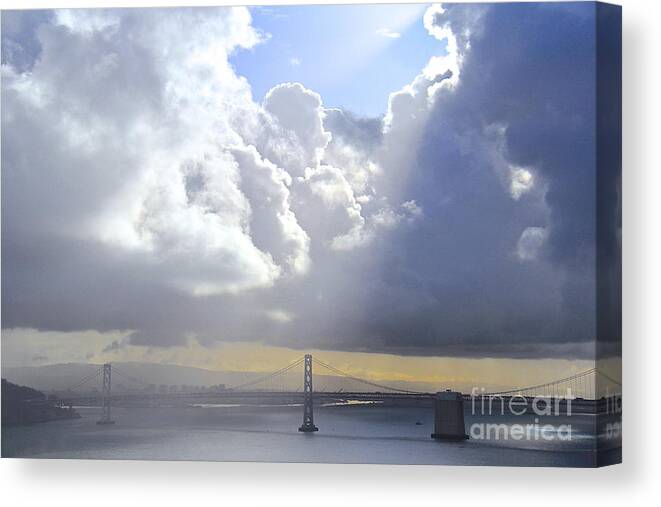 San Francisco Canvas Print featuring the photograph Bay Bridge Glow by Suzanne Oesterling