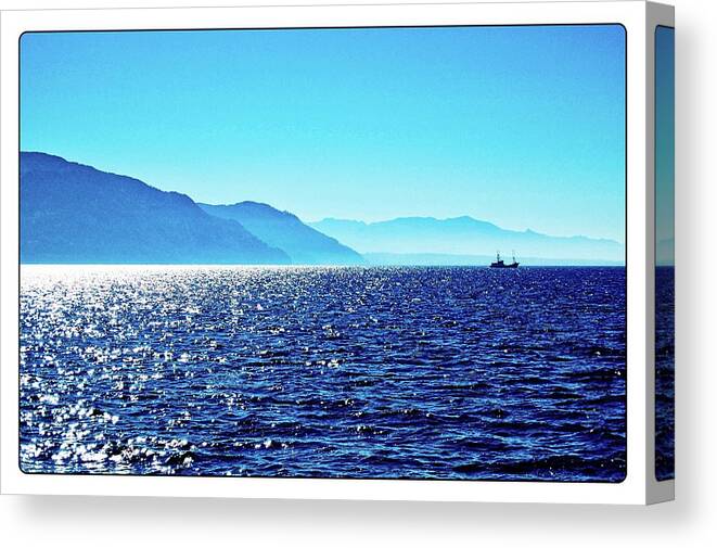 Bellingham Bay Canvas Print featuring the photograph Bay In Blue by Craig Perry-Ollila