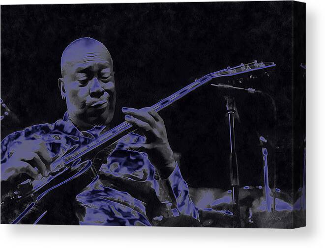 B.b. King Canvas Print featuring the digital art Bluesman by Maciek Froncisz