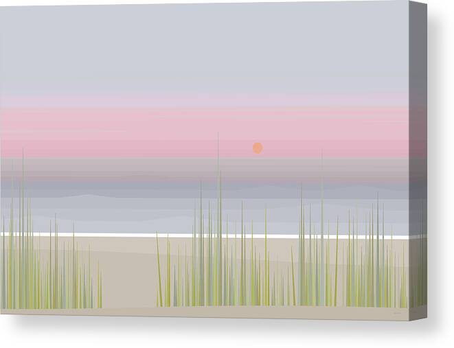 Beach Abstract Canvas Print featuring the digital art Beach Abstract by Val Arie