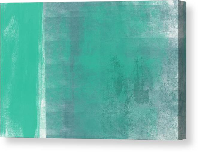 Abstract Canvas Print featuring the painting Beach Glass 2 by Linda Woods