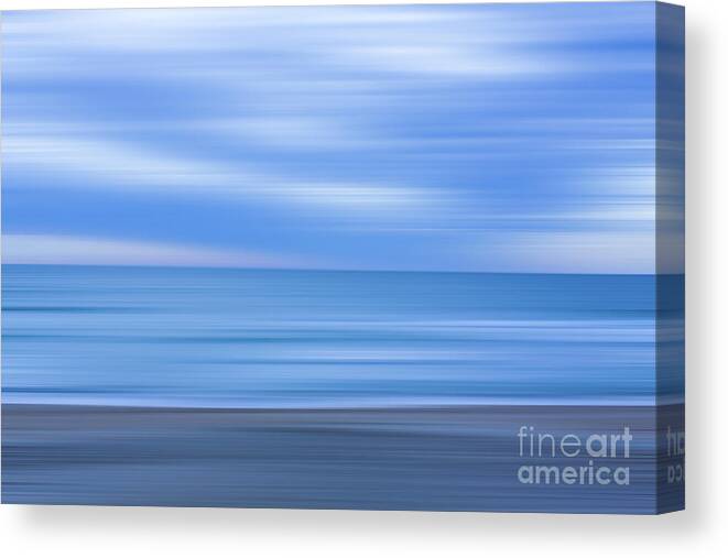 Beach Ocean Blur Canvas Print featuring the digital art Beach Ocean Blur by Randy Steele