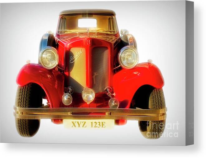 Beauford Canvas Print featuring the mixed media Beauford Classic Car by Linsey Williams