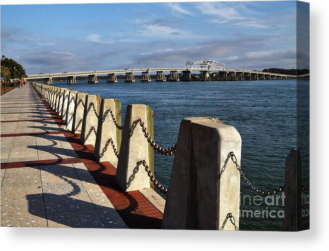 Travel Canvas Print featuring the photograph Beaufort Waterfront by Louise Heusinkveld