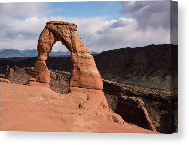 Delicate Canvas Print featuring the photograph Beautiful Delicate Arch by Jennifer Ancker