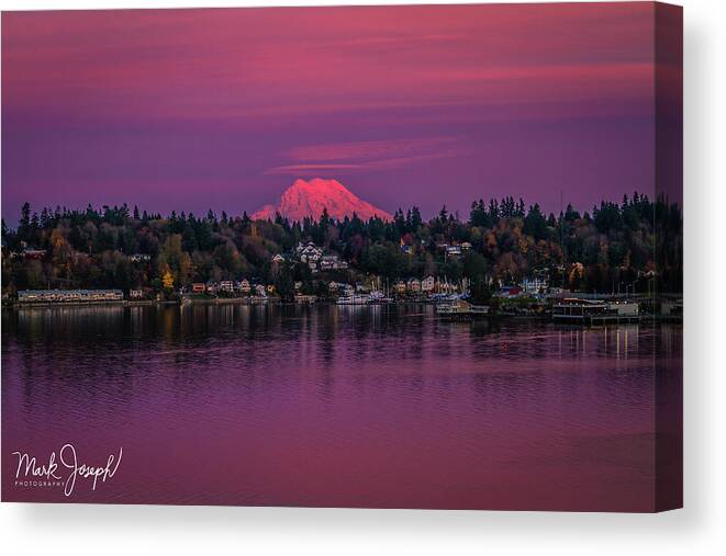 Sunset Canvas Print featuring the photograph Beautiful Olympia Sunset by Mark Joseph