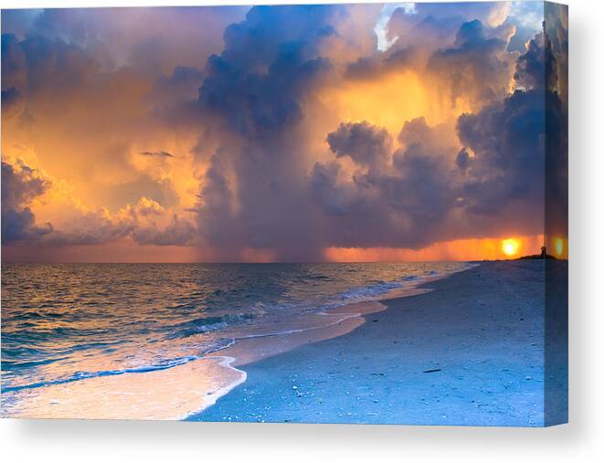 Sunset Canvas Print featuring the photograph Beauty in the Darkest Skies by Melanie Moraga