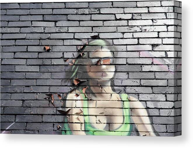 Brick Canvas Print featuring the photograph Beauty On Black by Kreddible Trout