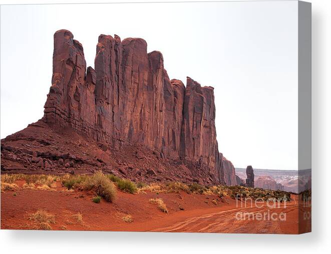 Monument Valley Print Canvas Print featuring the photograph Red Trail by Jim Garrison