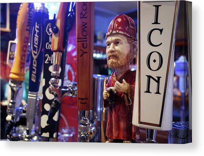 Pizza Canvas Print featuring the photograph Beer Taps by Tim Stanley