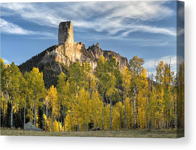 Chimney Rock Canvas Print featuring the photograph Before Sunset at Chimney Rock by Denise Bush