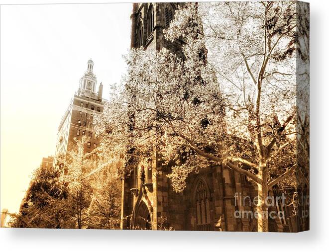 Church Canvas Print featuring the photograph Believe by HELGE Art Gallery
