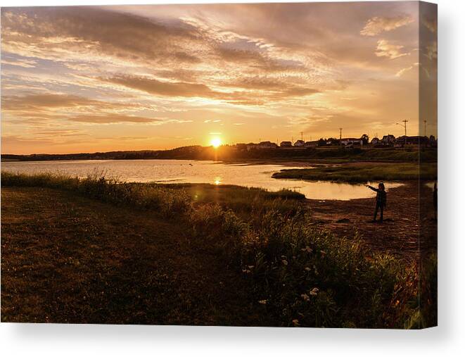 Bluffs By The Ocean Canvas Print featuring the photograph Besides North Rustico Harbor by Chris Bordeleau