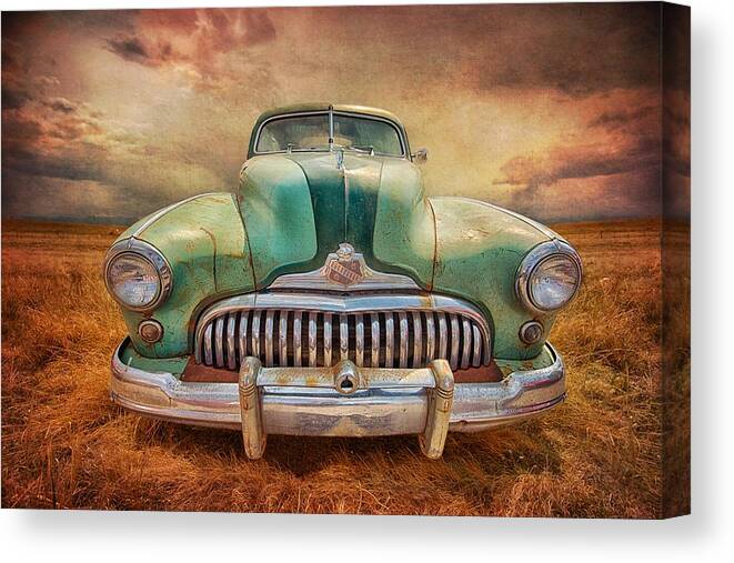 Vintage Canvas Print featuring the photograph Big Buick by Elin Skov Vaeth