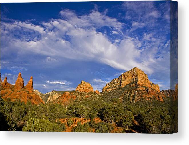 Sedona Canvas Print featuring the photograph Big Sky Red Earth by Gary Kaylor