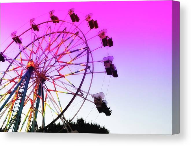 Colorful Canvas Print featuring the photograph Big Wheels Keep on Turning by Marnie Patchett