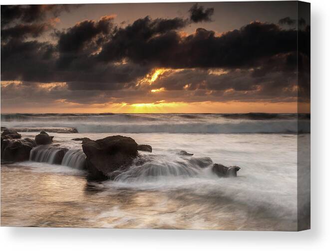 California Canvas Print featuring the photograph Bird Rock Clearing Storm by TM Schultze